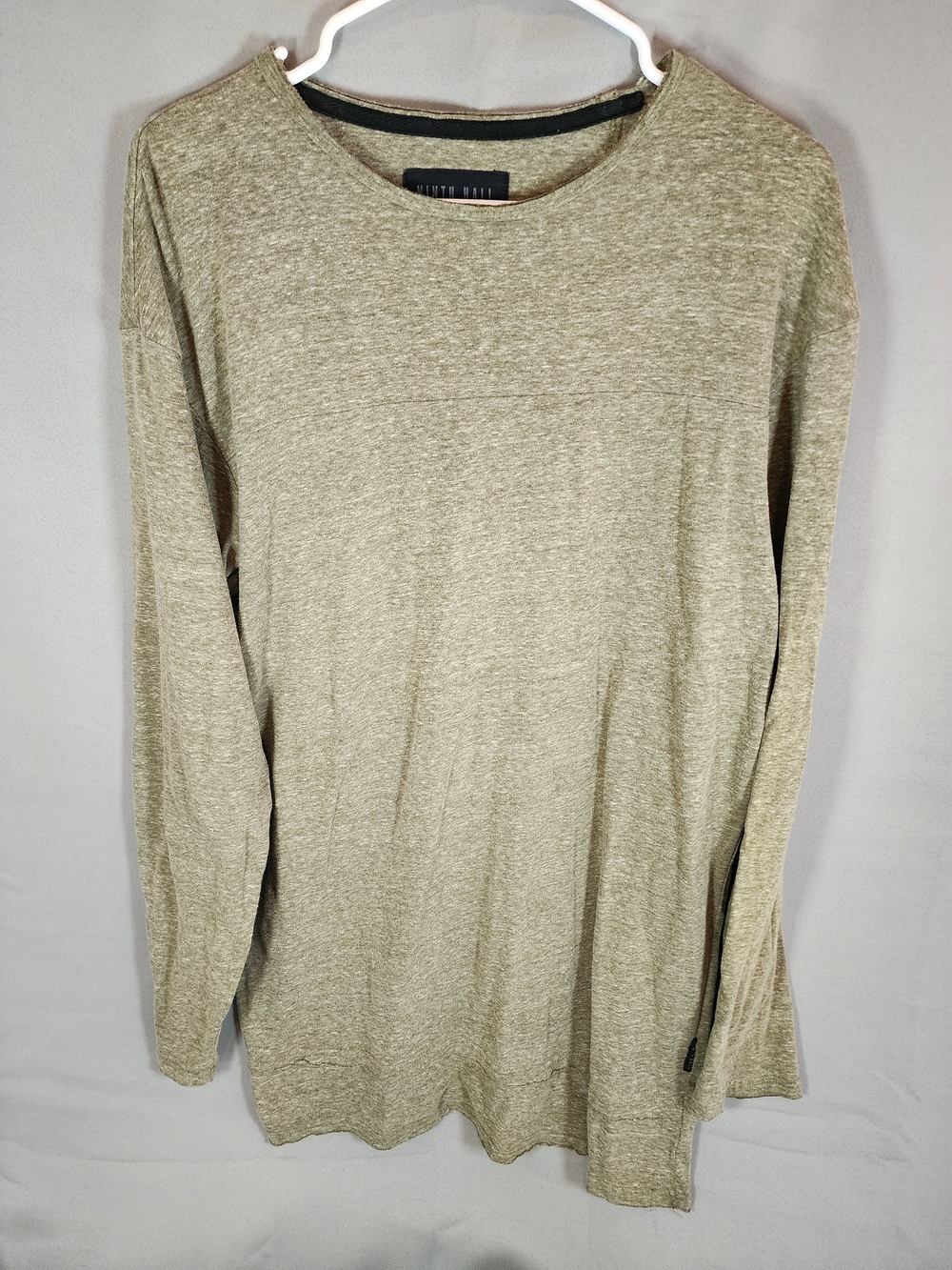 Ninth Hall - Men's Long Sleeve Crew Tee - Light Olive